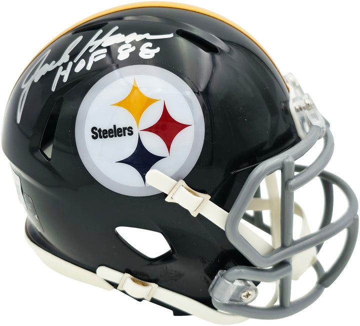 Jack Ham Signed Pittsburgh Steelers Black Speed Mini Helmet "HOF 88" Beckett Wit