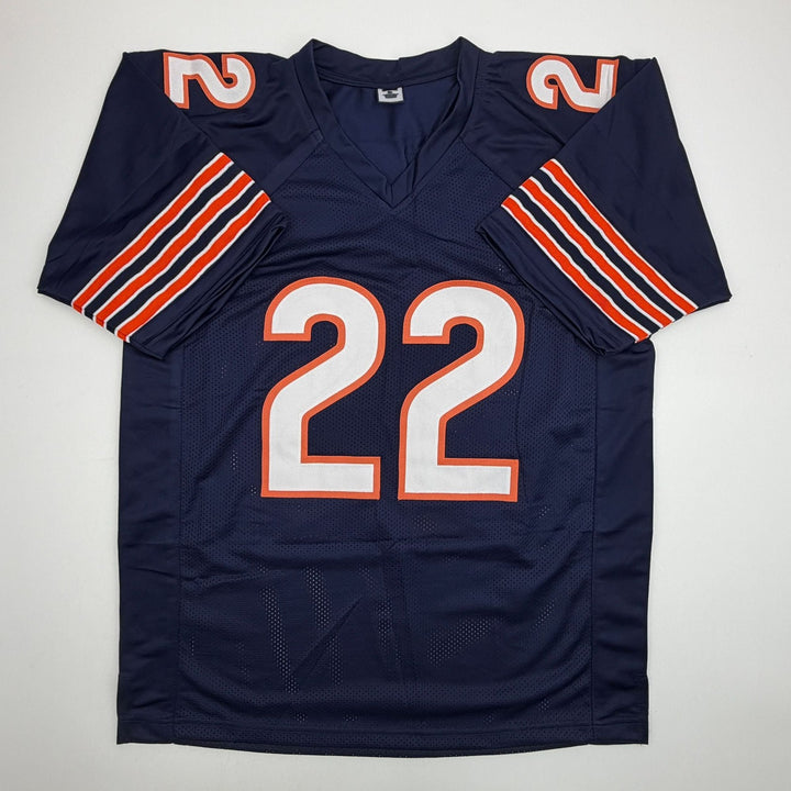 Autographed/Signed Matt Forte Chicago Blue Football Jersey Beckett BAS COA
