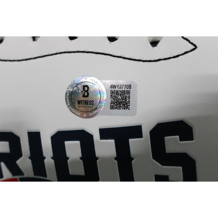 Ty Law Autographed/Signed New England Patriots Logo Football HOF Beckett 54298