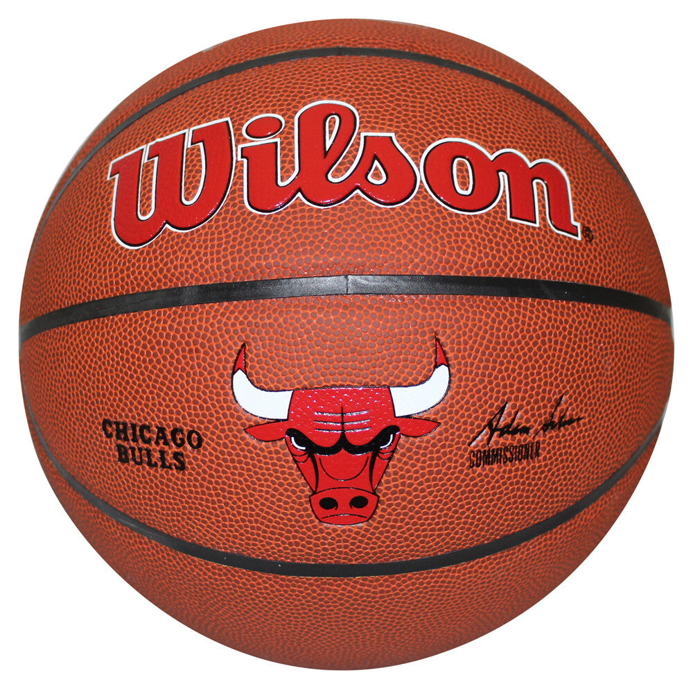 Lonzo Ball Autographed/Signed Wilson Chicago Bulls Basketball FAN 36116