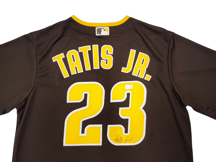 San Diego Padres Fernando Tatis Jr. Signed Brown Nike Jersey Size L Beckett Wit