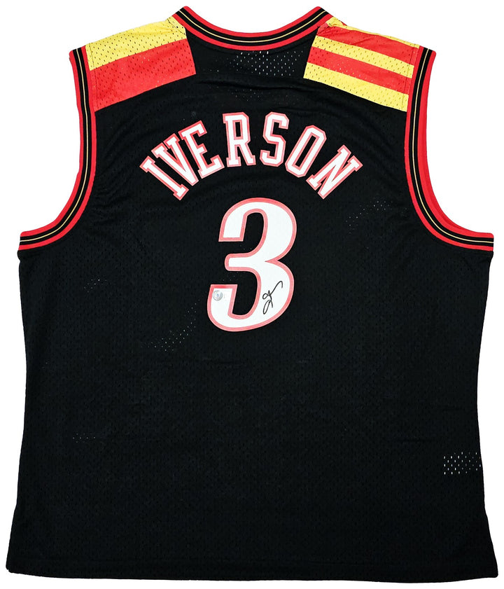 76ers Allen Iverson Auto Black Auth Mitchell Ness 06 HWC Swingman Jersey XXL BAS