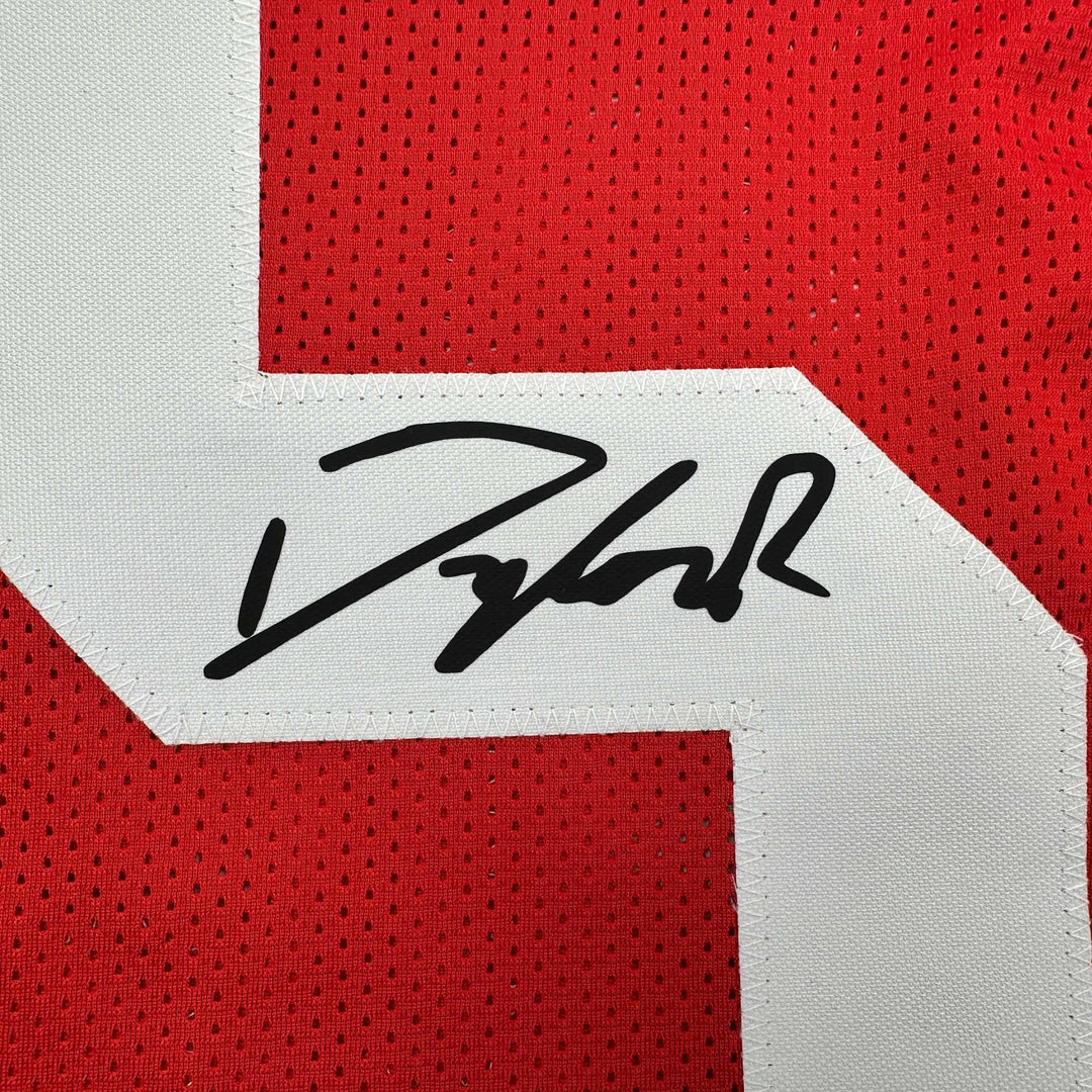 Facsimile Autographed Dylan Raiola Nebraska Red Reprint Jersey Size Men's XL