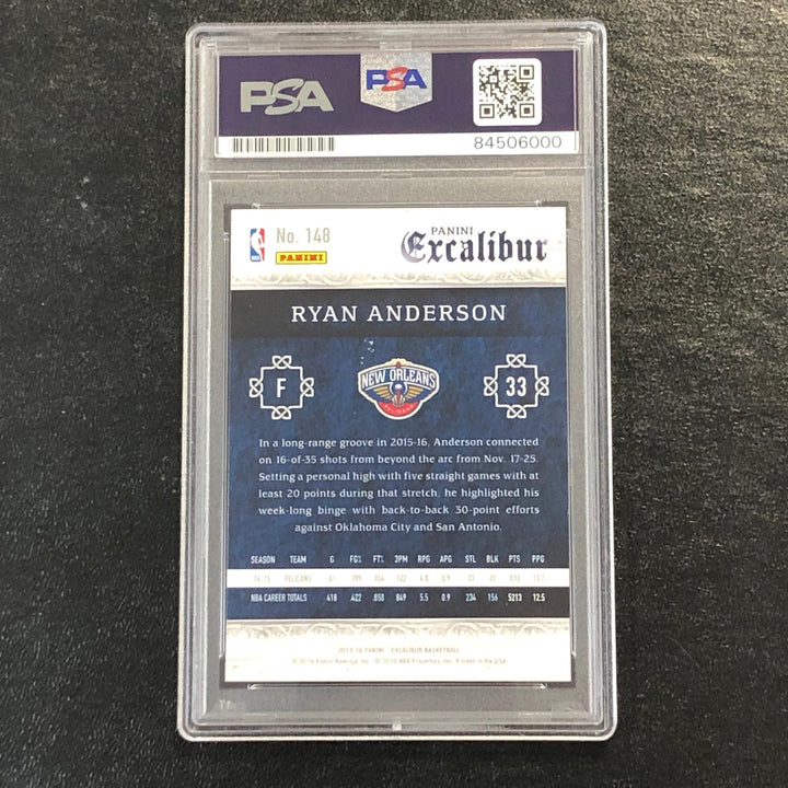 2015-16 Panini Excalibur #148 Ryan Anderson Signed Card AUTO PSA Slabbed Pelican