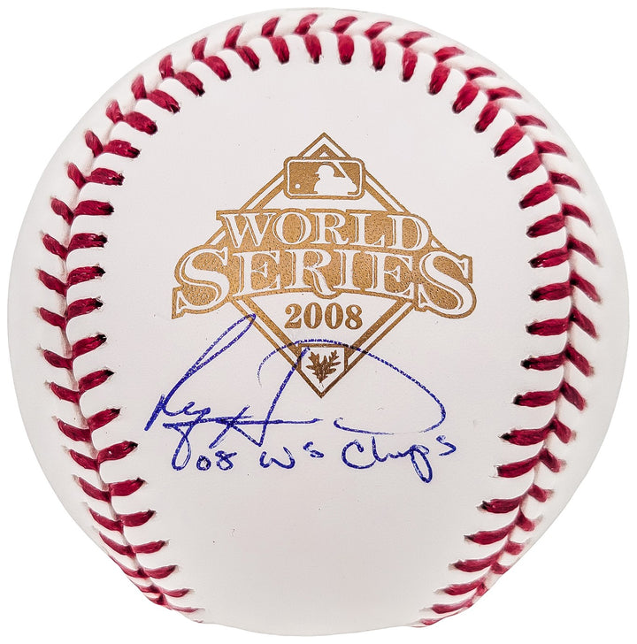 Ryan Howard Signed WS 2008 Baseball Philadelphia Phillies "08 WS Champs" Beckett