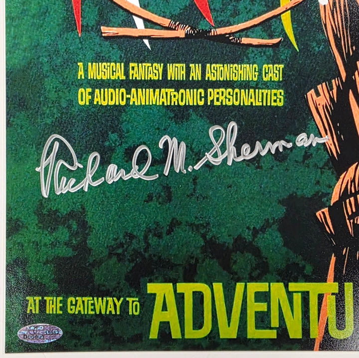 Songwriter Richard Sherman signed Tiki Room 11x17 Photo (A) ~ Beckett BAS COA