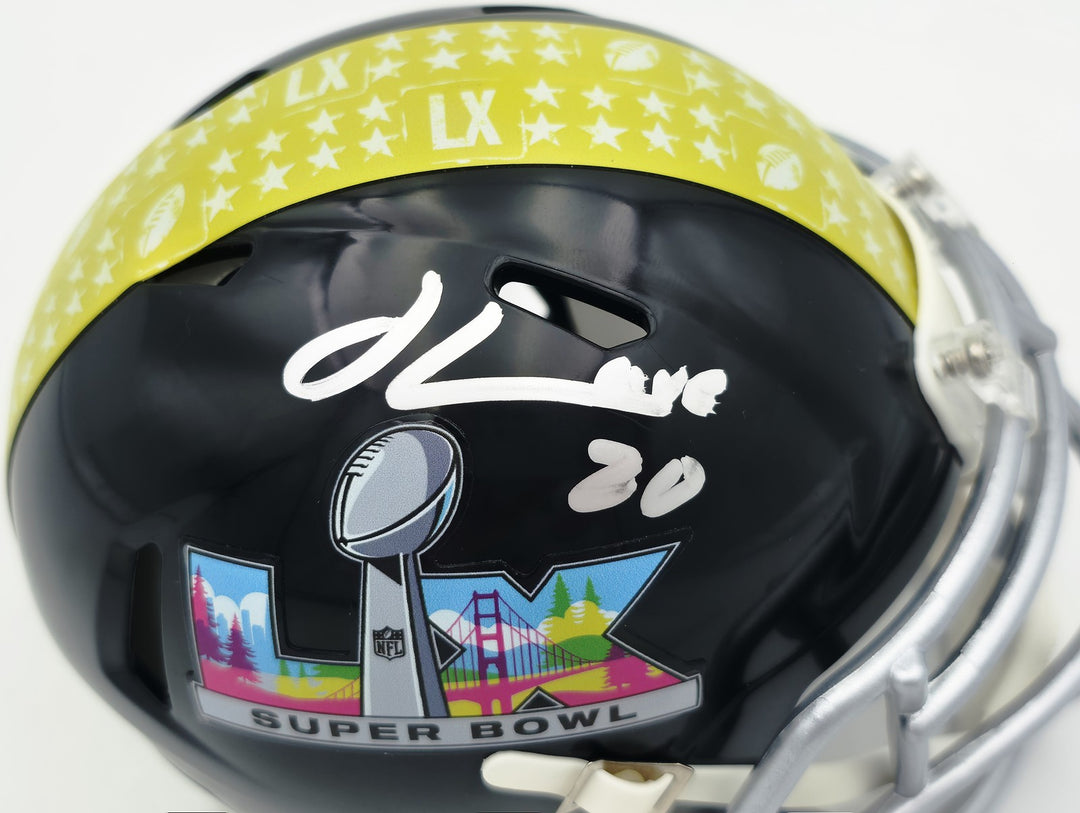 Julian Love Signed Seattle Seahawks Black SB LX Logo Speed Mini Helmet MCS Holo