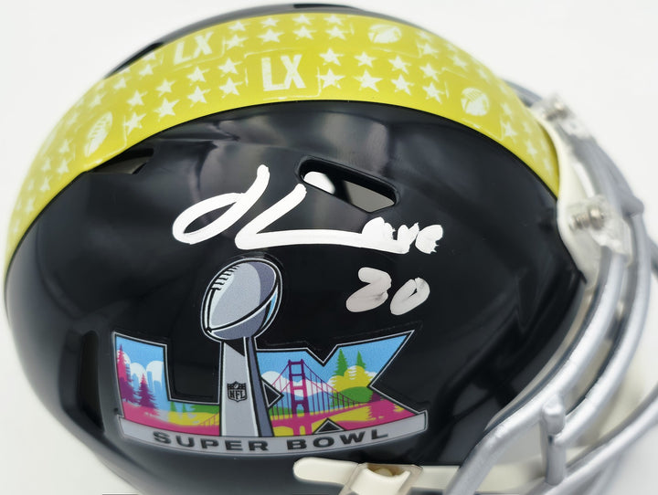 Julian Love Signed Seattle Seahawks Black SB LX Logo Speed Mini Helmet MCS Holo