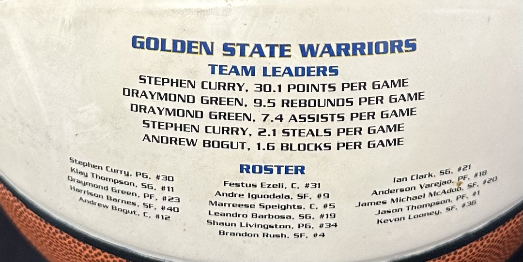 Klay Thompson Signed Spalding Basketball Warriors Record 73-9 Autograph LE COA