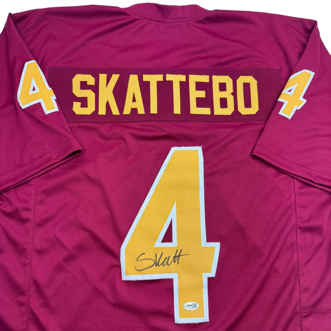 Autographed/Signed Cam Skattebo Arizona State Maroon Football Jersey JSA COA