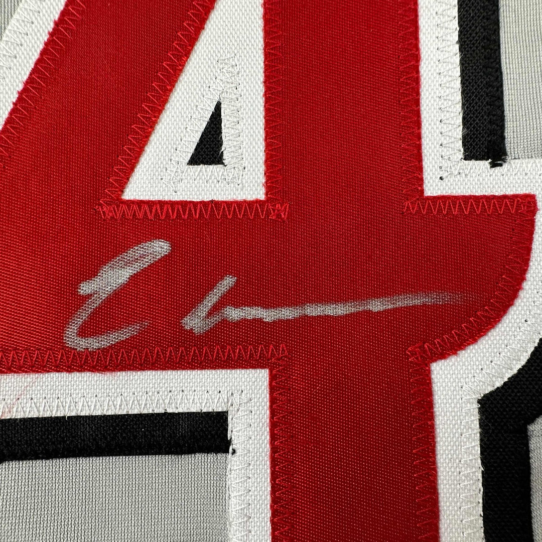 Autographed/Signed Elly De La Cruz Cincinnati Grey Jersey Beckett COA