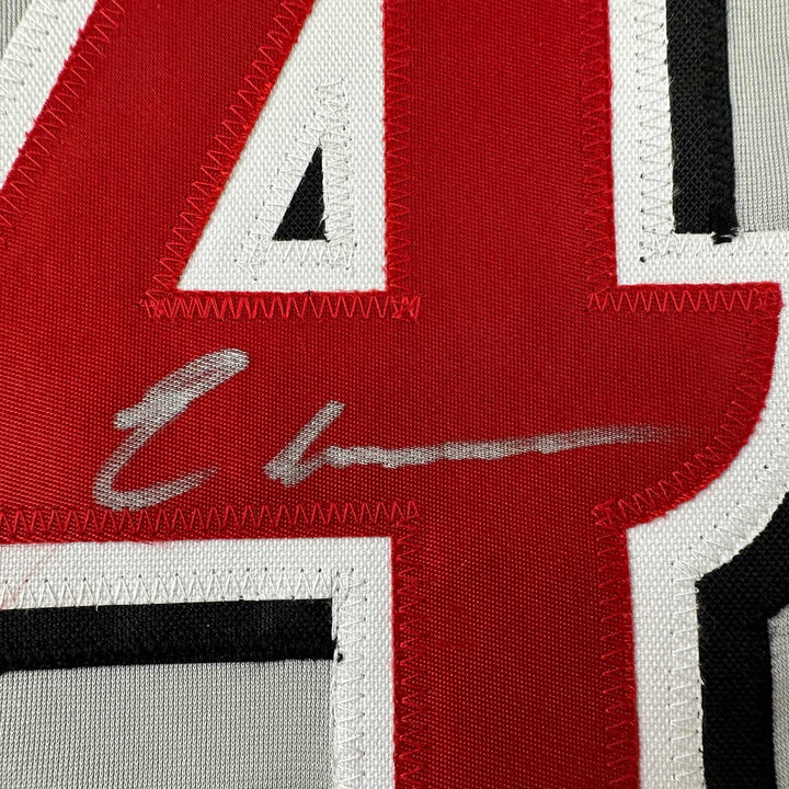 Autographed/Signed Elly De La Cruz Cincinnati Grey Jersey Beckett COA