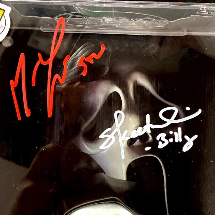 Matthew Lillard Stu & Skeet Ulrich Billy signed Ghost Face Funko Pop VHS ~ BAS