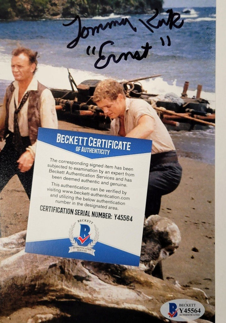 TOMMY KIRK Signed 8x10 Photo #7 "Ernst" SWISS FAMILY ROBINSON Beckett BAS COA