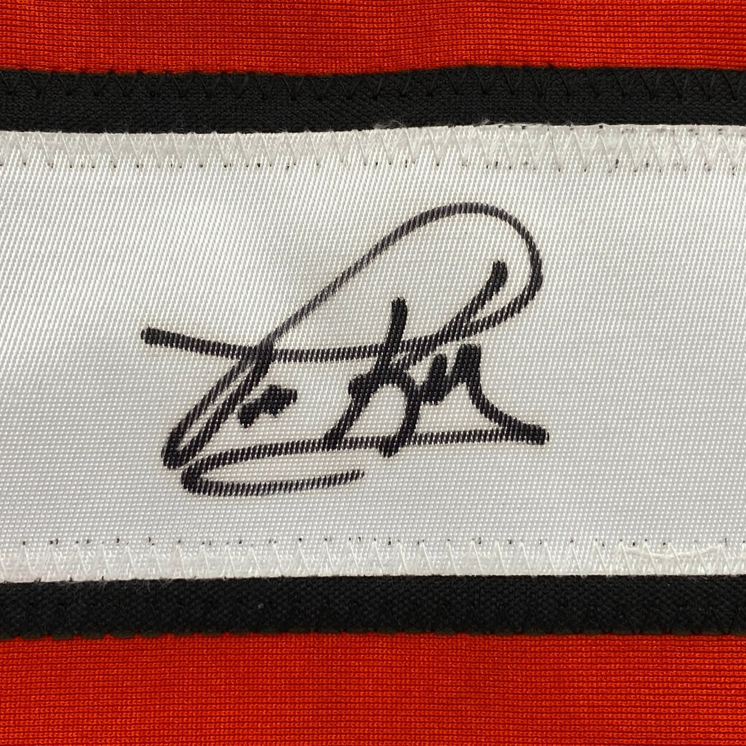 Autographed/Signed TIM KERR Philadelphia Orange Hockey Jersey JSA COA Auto