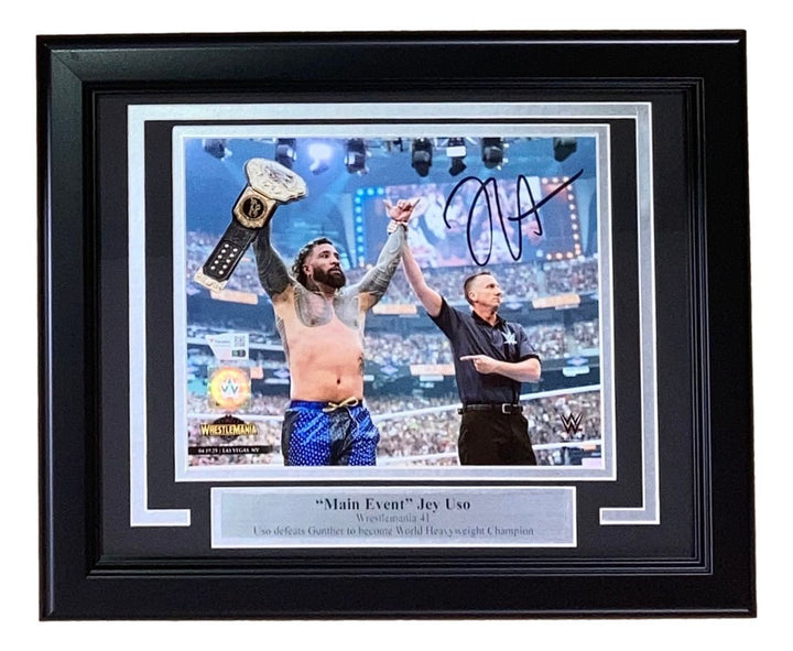 Jey Uso Signed Framed 8x10 WWE Wrestlemania 41 Photo Fanatics