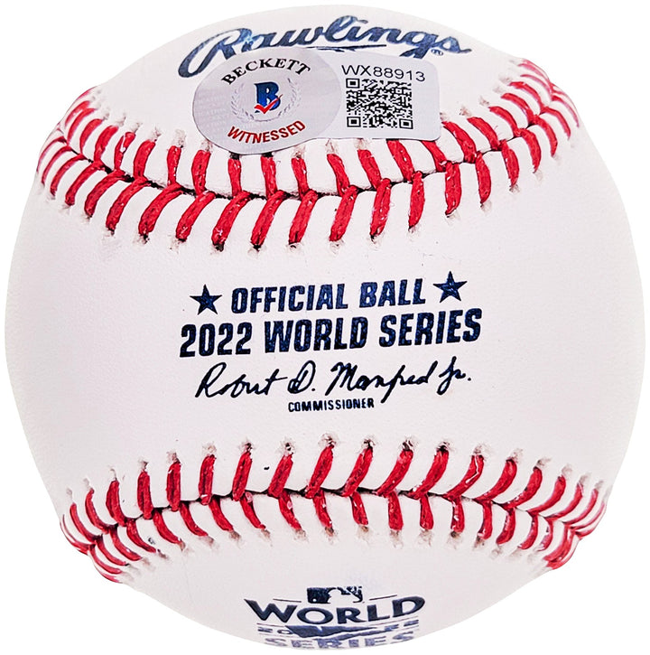 Lance McCullers Jr. Signed Official 2022 WS Logo MLB Baseball Astros Beckett Wit