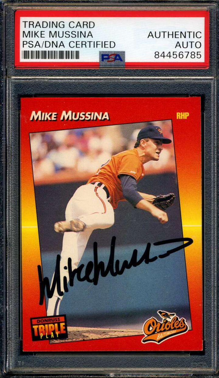 Mike Mussina PSA DNA Signed 1992 Leaf Autograph