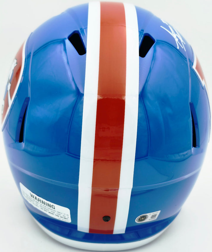 Steve Atwater Signed Denver Broncos Blue 1975-96 Throwback Full Size Speed