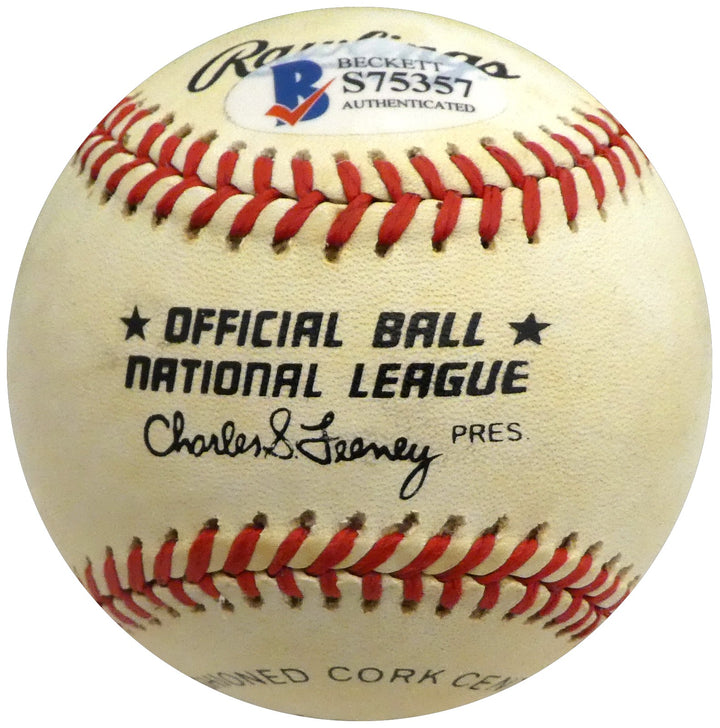 Charles "Chub" Feeney Signed Official NL Feeney Baseball NL President Beckett