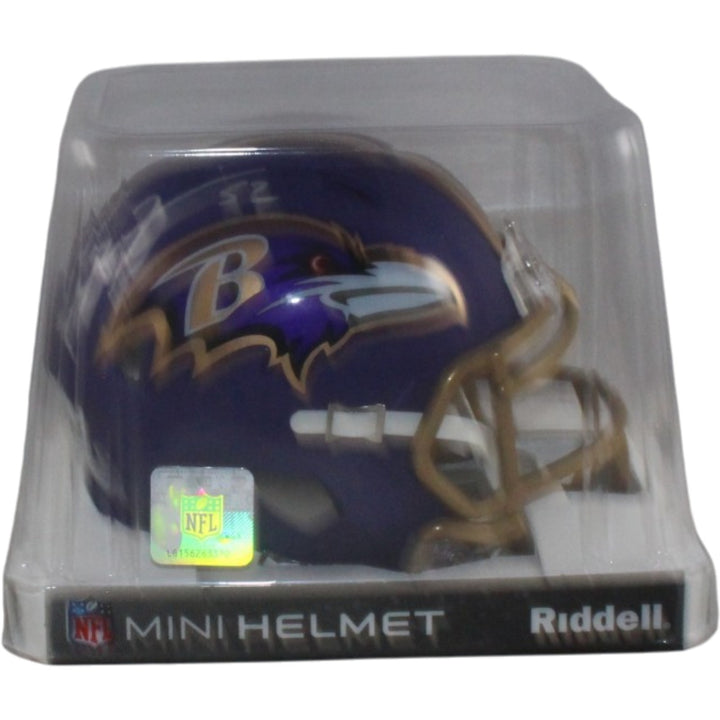 Ray Lewis Signed Baltimore Ravens 2026 ALT #1 Mini Helmet Beckett Witness 57534