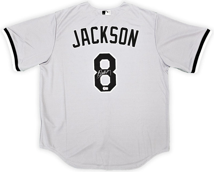 Chicago White Sox Bo Jackson Signed Gray Nike Jersey Size XL Beckett Wit