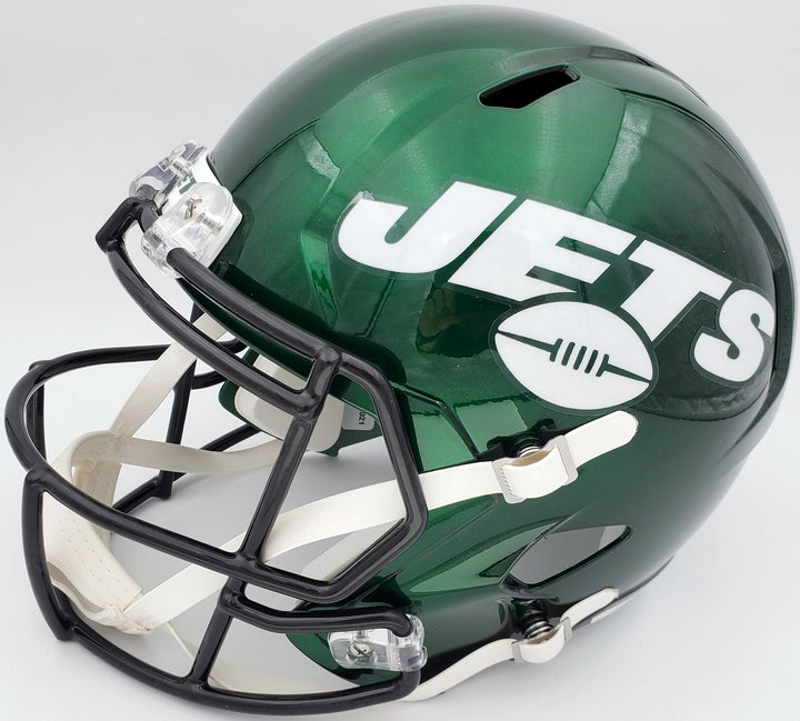 Zach Wilson Signed New York Jets Green Full Size Replica Speed Helmet Beckett