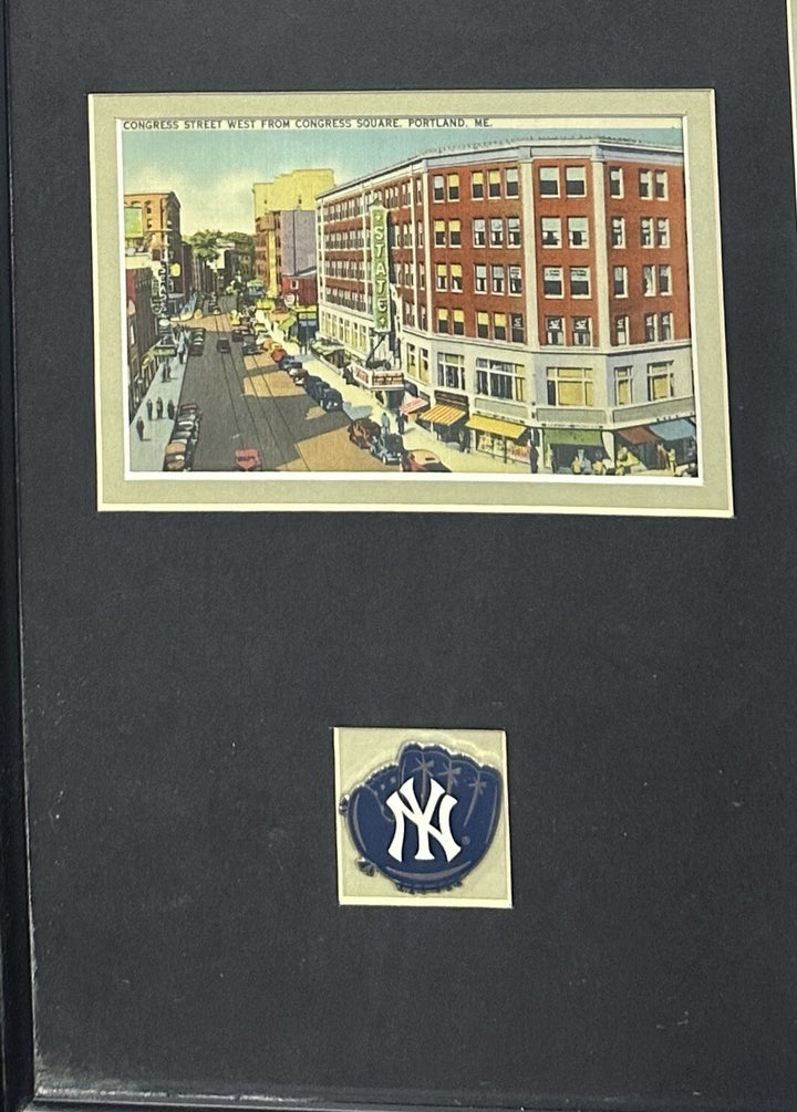 Babe Ruth Signed Vintage Postcard Framed Ny Yankees #3 Mint Cut HOF Auto JSA LOA