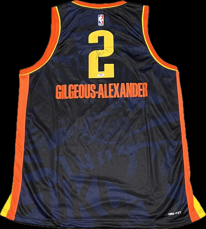 Shai Gilgeous-Alexander Signed Jersey PSA Oklahoma City Thunder Autographed