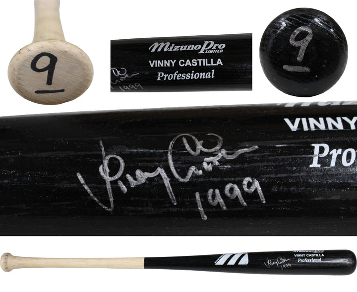 Vinny Castilla Autographed Game Used Colorado Rockies '99 Bat Beckett 43254