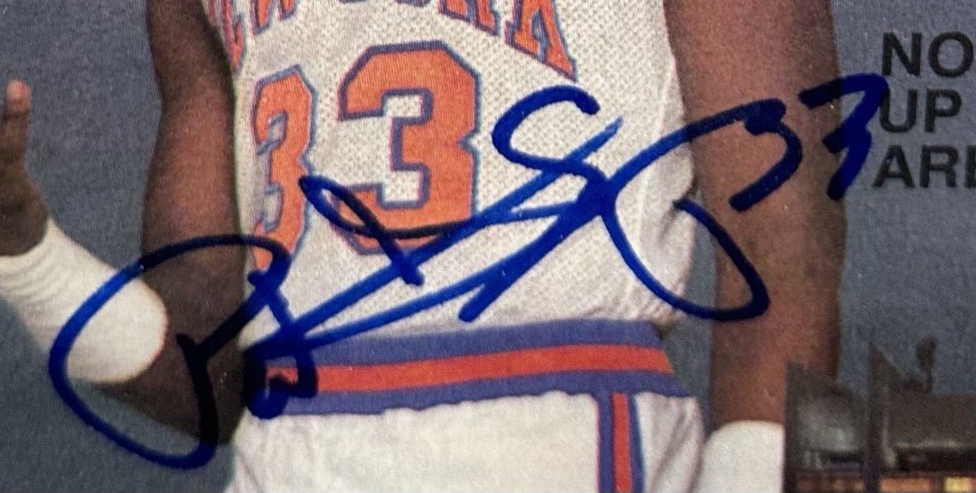 Patrick Ewing Signed Framed First National Newspaper Issue Auto Knicks Steiner