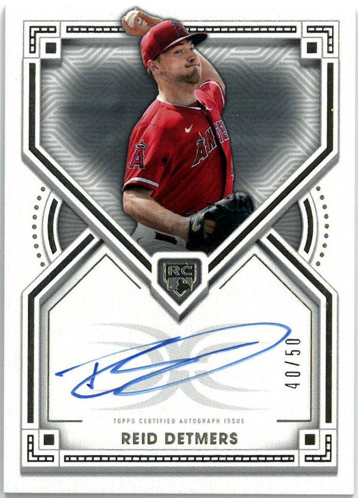 Reid Detmers signed 2002 Topps Definitive Collection Rookie On Card Auto /50
