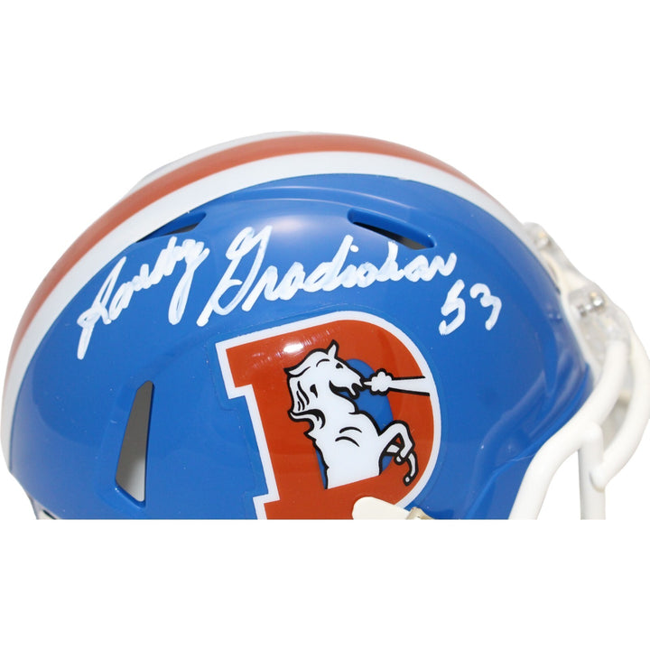 Randy Gradishar Signed Denver Broncos TB Mini Helmet Beckett 44384