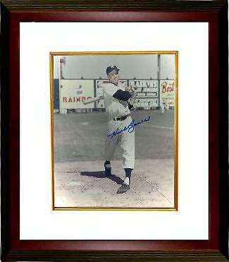 Hank Bauer signed New York Yankees Color 8x10 Photo Custom Framed (deceased)