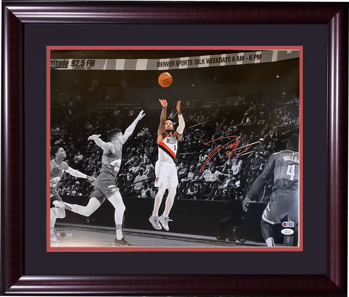 Damian Lillard Trail Blazers Signed 16x20 Spotlight Photo Framed Autograph JSA