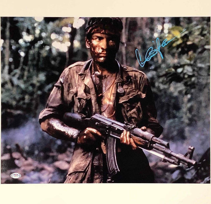Charlie Sheen autograph Platoon signed 16x20 movie photo PSA/DNA COA