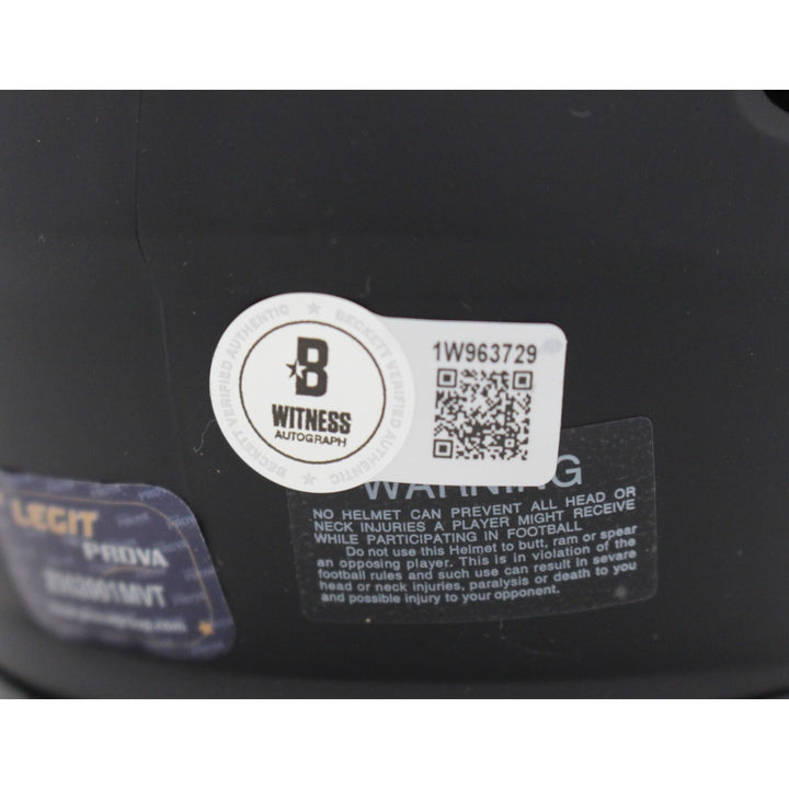 Ty Law Autographed/Signed New England Patriots Eclipse Mini Helmet Beckett 48120