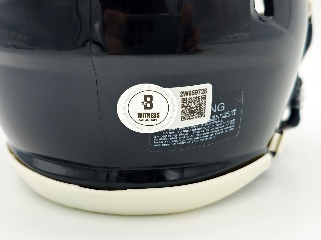 Darius Slay Jr. Signed Eagles 2022 Alternate Black Speed Mini Helmet Beckett Wit