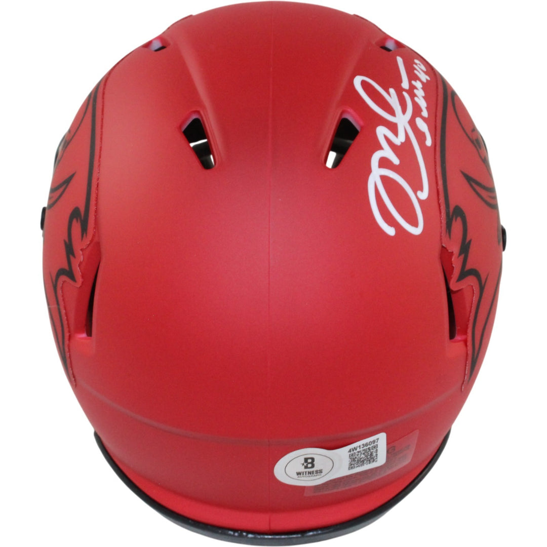 Mike Alstott Autographed Tampa Bay Buccaneers Rave Mini Helmet Beckett 54111
