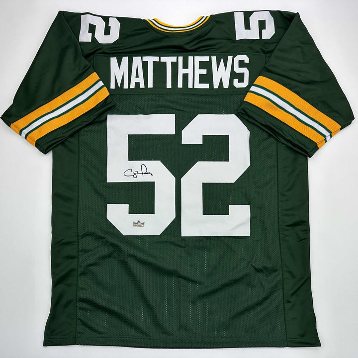 Facsimile Autographed Clay Matthews III Green Bay Green Reprint Jersey Men's XL