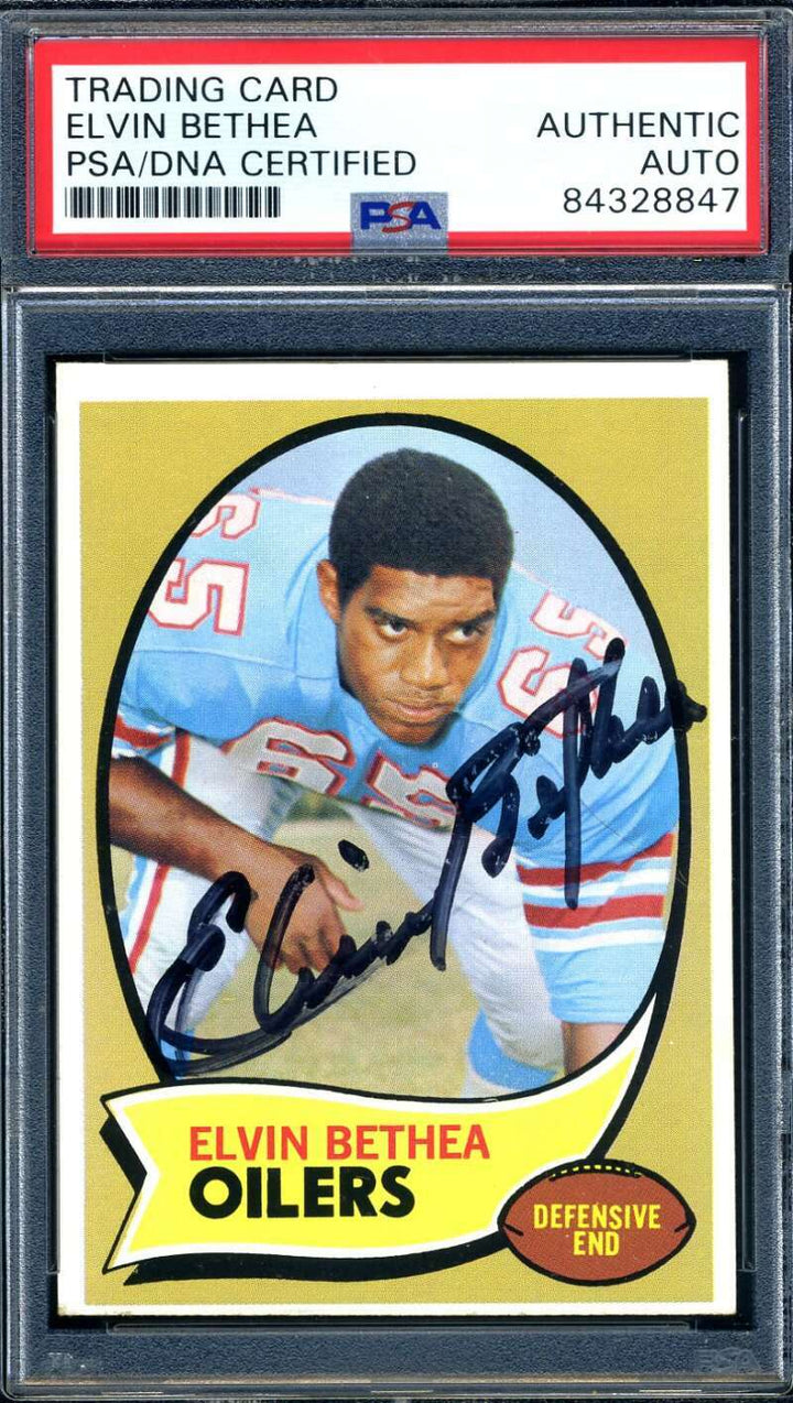 Elvin Bethea PSA DNA Coa Signed 1970 Topps Rookie Autograph
