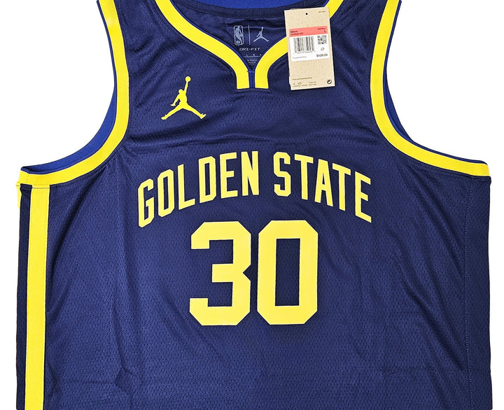 Warriors Stephen Curry Auto Blue Jordan Statement Edition Jersey Size 48 Beckett