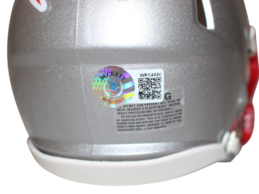 Ty Law Autographed New England Patriots Speed Mini Helmet Beckett 35574