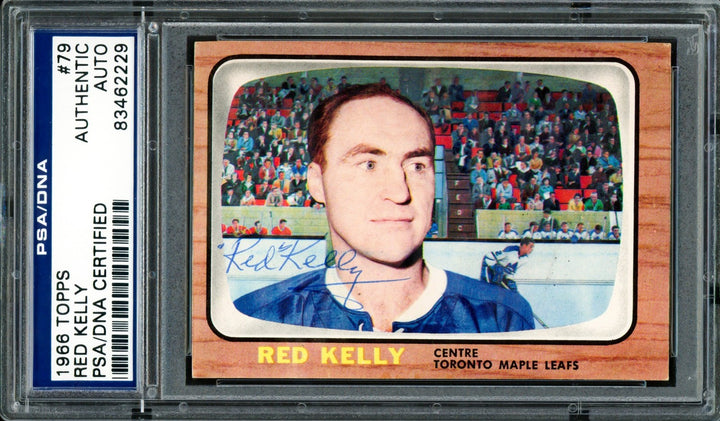 Red Kelly Signed 1966-67 Topps Card 79 Toronto Maple Leafs PSA/DNA #83462229