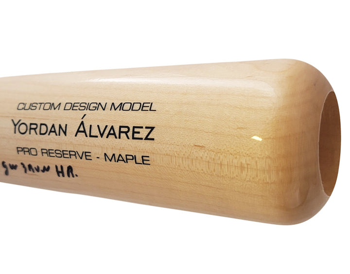 Yordan Alvarez Auto Blonde Victus Player Model Bat Astros 22 WS Winning HR BAS