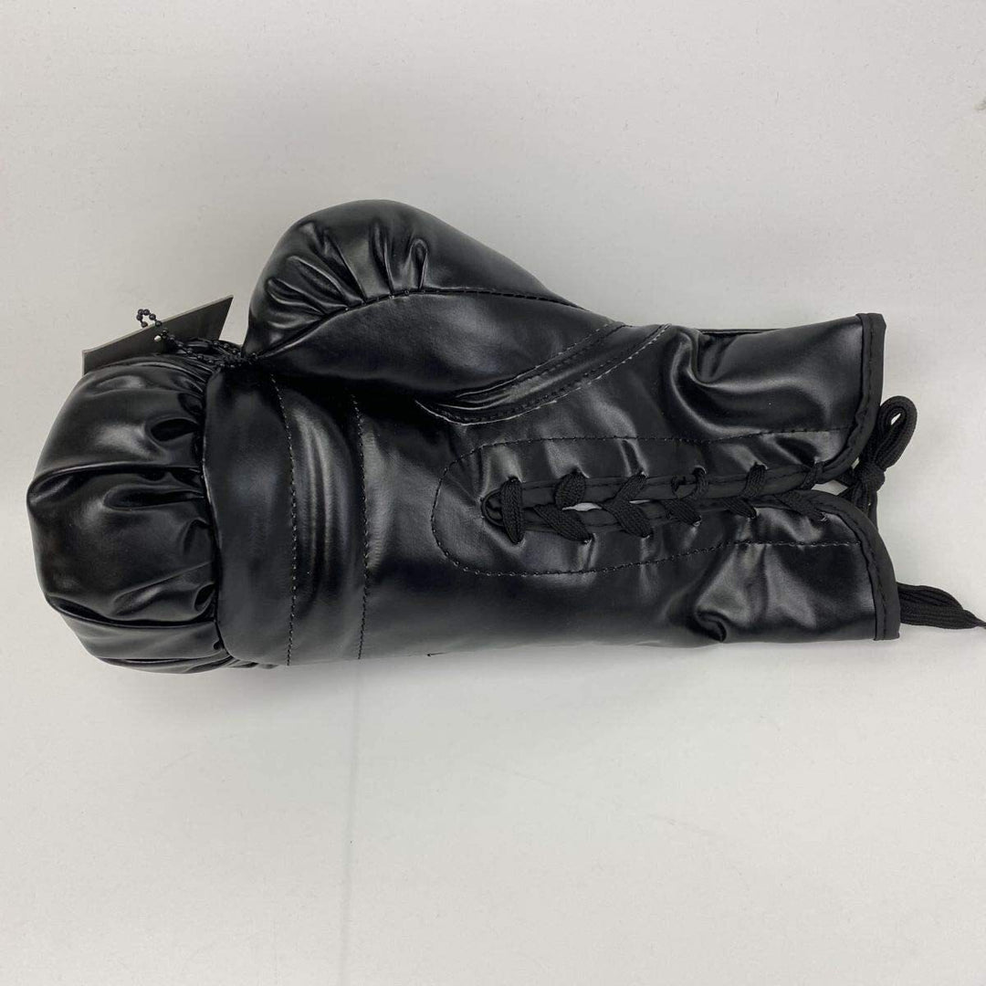 Autographed/Signed MIKE TYSON Imperfect Black Everlast Boxing Glove Hologram COA