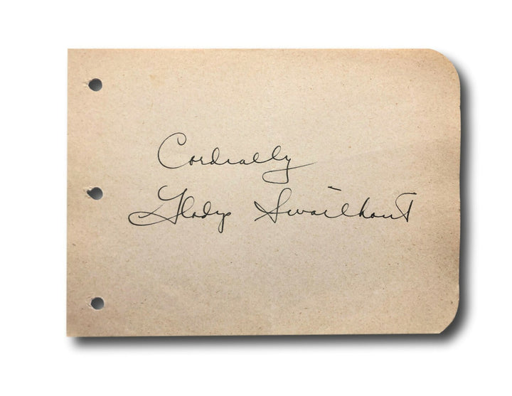 Gladys Swarthout Hand Signed Album Page Cut JSA COA Autograph Singer Actress