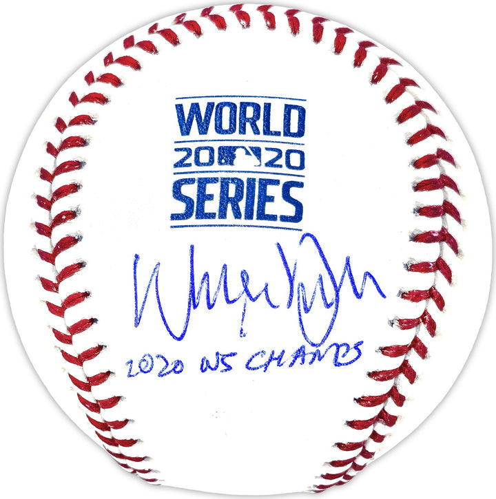 Walker Buehler Auto Official 2020 WS MLB Baseball Dodgers 2020 WS Champs Beckett