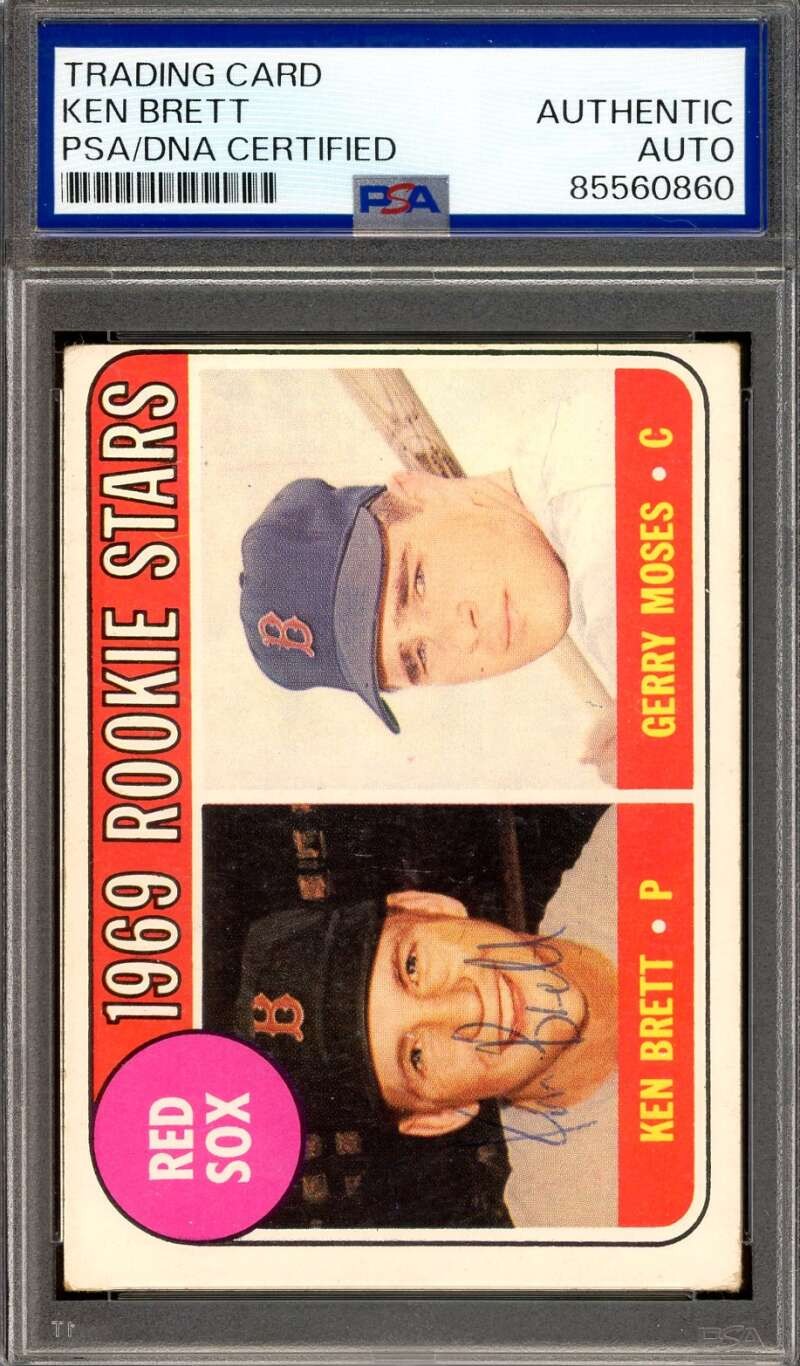 Ken Brett PSA DNA Vintage Signed 1969 Topps Rookie Autograph