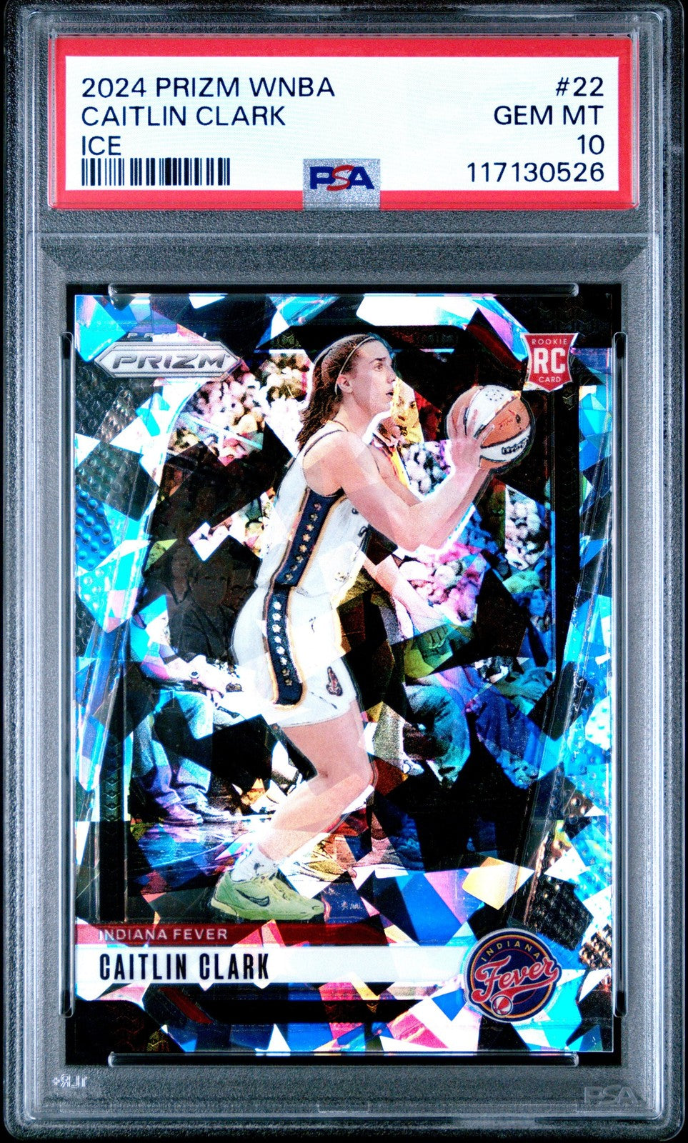 Graded 2024 Prizm Caitlin Clark #22 Ice Rookie RC Basketball Card PSA 10
